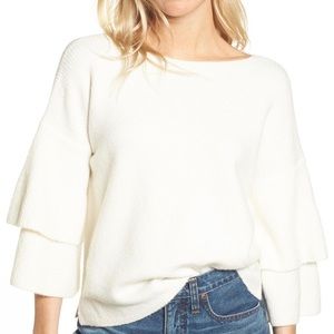 Madewell Tier-Sleeve Pullover Sweater